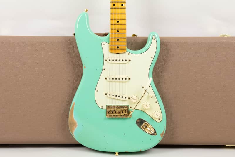 2021 Fender Custom Shop Ltd Ed 62 Stratocaster, Faded/Aged Sea Foam Green image 1