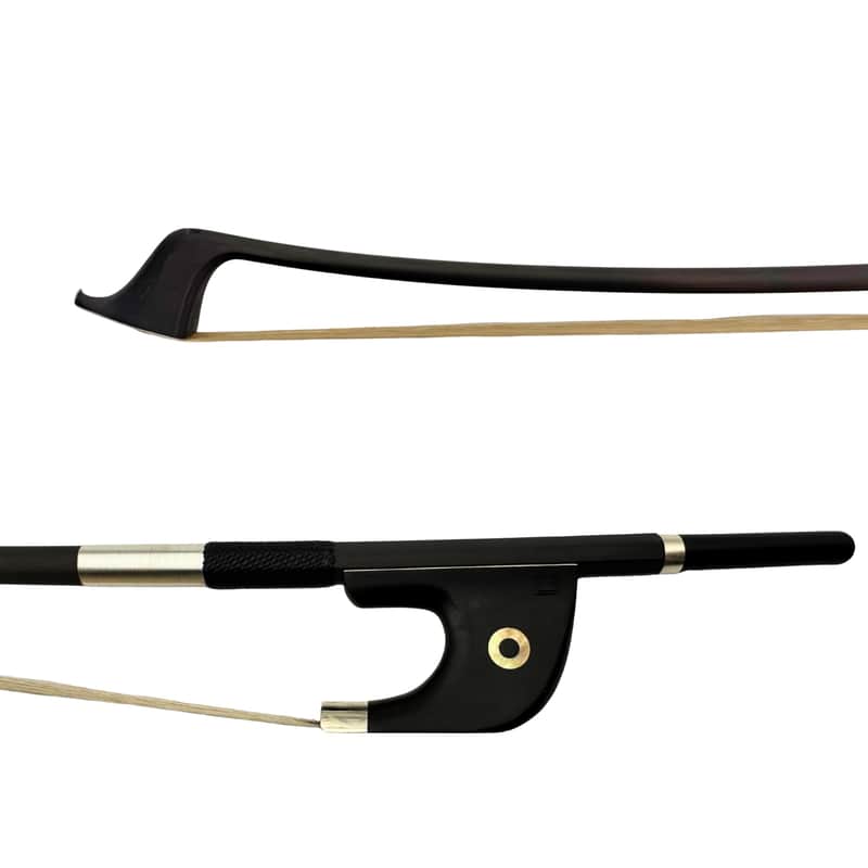 ZS Strings Eclipse German Bass Bow 2025 - Pure Carbon image 1