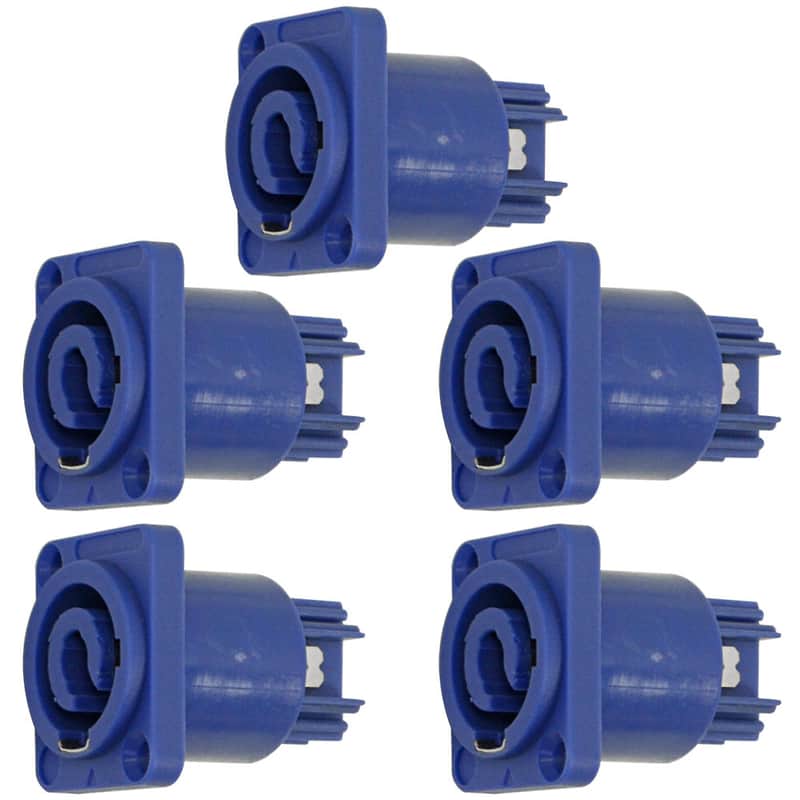 Seismic Audio SAPT231-5PACK Power Cable Receptacle Panel Mount Cable Connectors (5-Pack) image 1