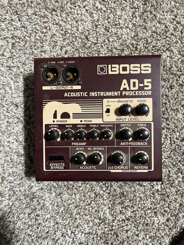 BOSS AD-5 アコースティックインストゥルメントプロセッサー Boss AD-5 Acoustic Instrument Processor | Reverb