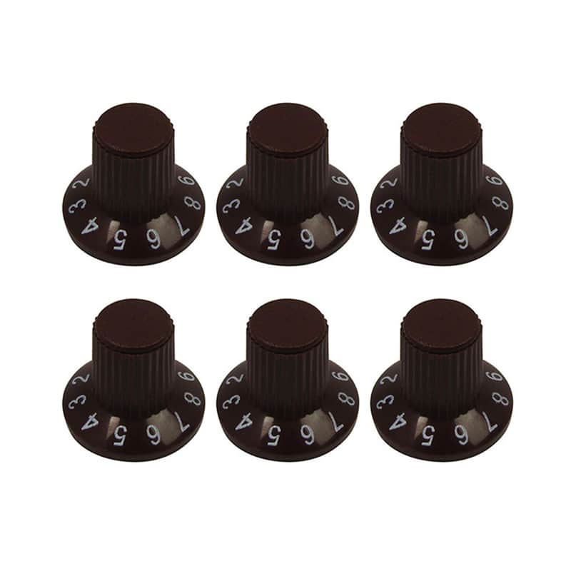 6pcs Brown Guitar Top Har AMP Amplifier Control Knobs image 1