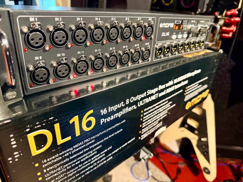 Midas DL16 16-Input 8-Output Stage Box