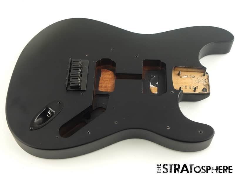USA Fender JIM ROOT Stratocaster Mahogany HH Strat BODY + HARDWARE, Flat Black image 1