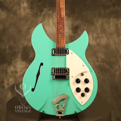 2013 Rickenbacker 330/12S 12-string Sea Green w/Rose Morris sound hole image 2