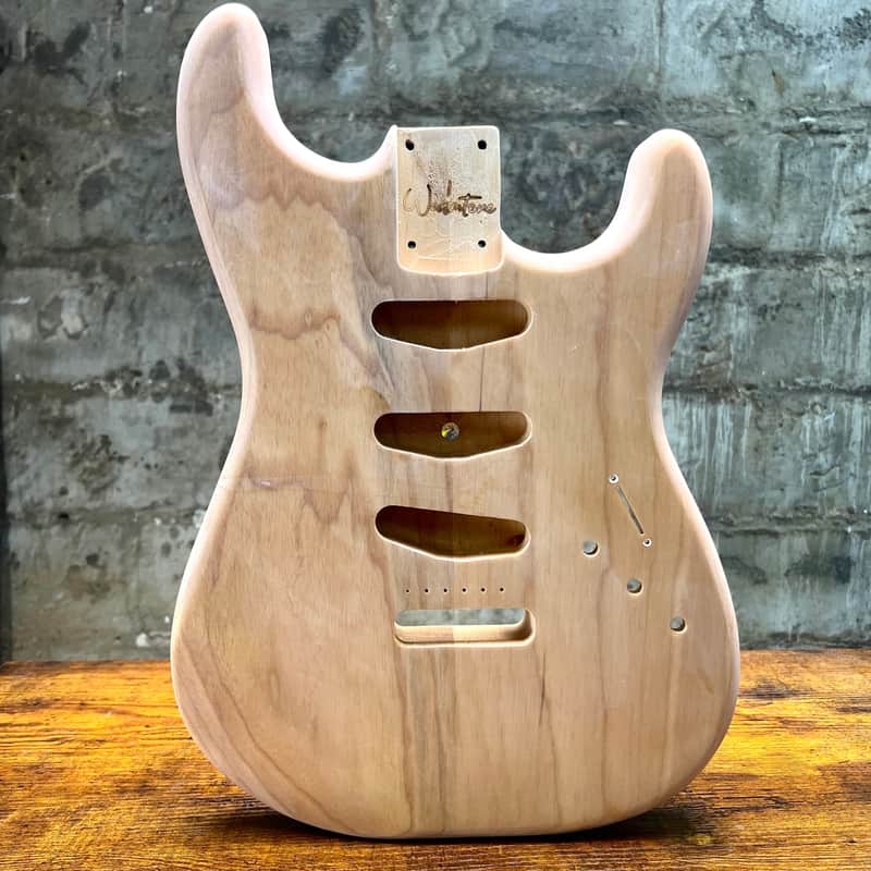 DIY Swamp Ash SSS Strat Body Primed Ready For Solid Color Paint READ DESCRIPTION image 1