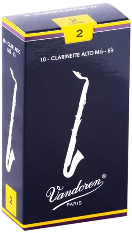 Vandoren CR142 Alto Clarinet Traditional Reeds Strength 2; Box of 10 image 1