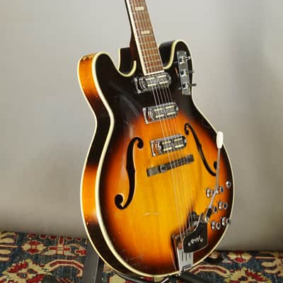 Hopf Galaxie 1960s - Sunburst Semi-Hollow Body Guitar image 14