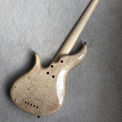 Fbass F-Bass Alain Caron AC5 Custom, 34" Scale, Flamed Redwood top! 2013 image 4
