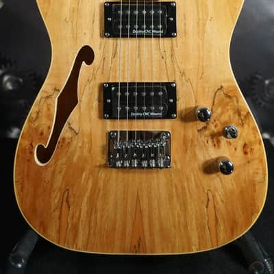 IYV Semi-Hollow Single-Cut Electric Guitar – Natural Finish image 5