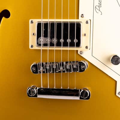 Pre-Owned Peerless Retromatic P1 Semi-Hollow Electric Guitar - Gold Top With OHSC image 4
