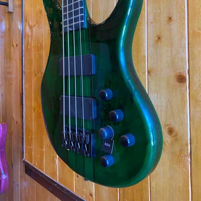 Inyen 2020 IV4 4 String Neck-Through Bass Guitar - Trans Green *NAMM Special image 6