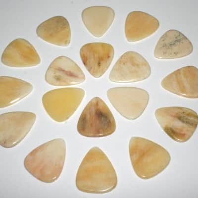 3 x Buffalo Bone - Natural Bone Guitar Picks image 2