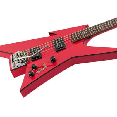 1989 B.C. Rich Ironbird Bass Guitar Red #NSN image 2