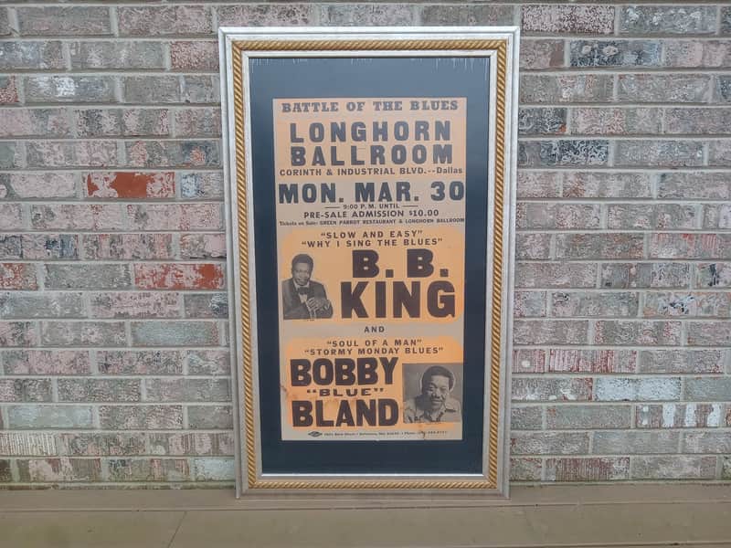 Vintage 1981 B.B. King and Bobby "Blue" Bland Longhorn Ballroom Globe Concert Poster! image 1