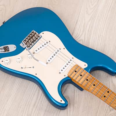 1989 Fender American Vintage '57 Stratocaster, Lake Placid Blue w/ Custom Shop Fat 50s & Tweed Case image 8