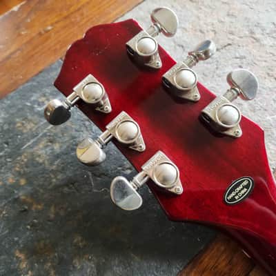 Epiphone Les Paul Custom Widow w/RoadRunner hsc - red burst image 5