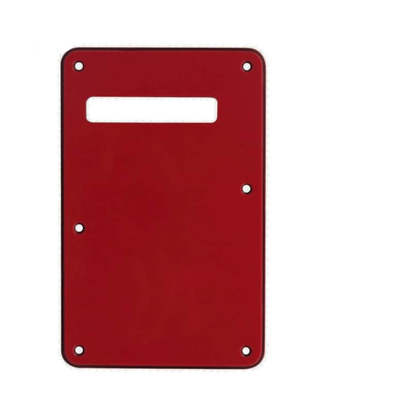 Strat Stratocaster Electric Guitar Back Plate Trem Tremolo cover USA MEX FIT - Red image 1
