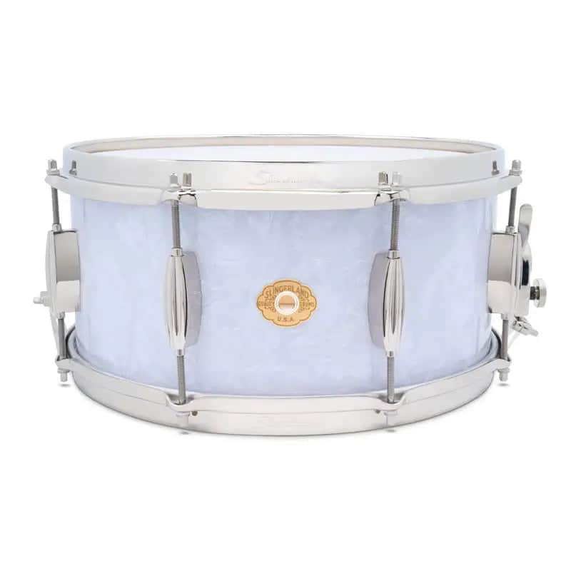 Slingerland Radio King Artist Snare Drum 14x6.5 White Marine Pearl image 1