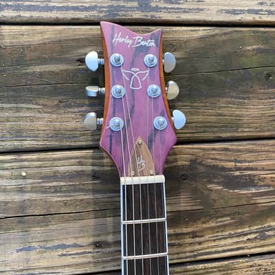 Harley Benton AguFish LTD Signature 2020 Purple Electric Guitar Hunter Engel roasted maple neck image 3