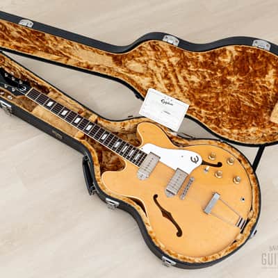 1990 Epiphone Casino Natural Near-Mint, Pre-Elitist Revolution w/ Case & Hangtag, Japan Terada image 18