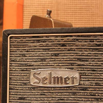 Vintage 1967 Selmer Vanguard Black Silver 15w Valve Amplifier w/ Pedal MINT image 2