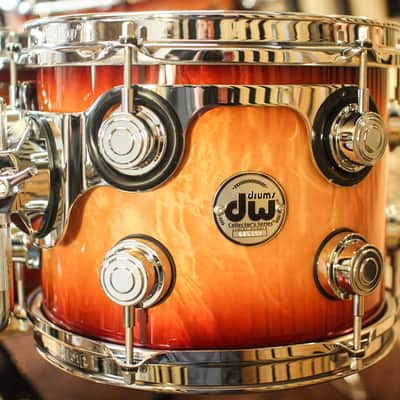DW Collector's Red Burst Over Quilted Maple - 22,10,12,16,6.5x14 - SO#1134313 image 3