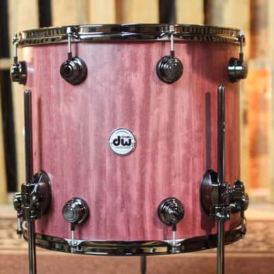 DW Collector's Pure Purpleheart VLT Natural Satin Oil Drum Set - 22,10,12,16 - SO#1398023 image 6
