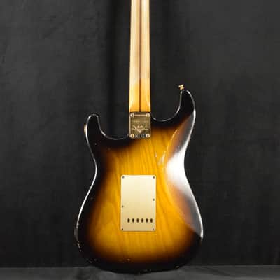 Fender Custom Shop '55 Stratocaster Relic Wide Fade 2-Color Sunburst Gold Hardware image 13