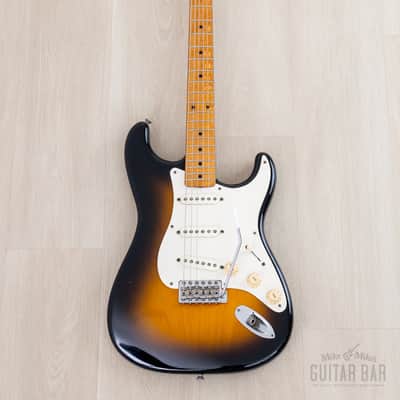 1989 Fender ExTrad Stratocaster ‘57 Vintage Reissue ST57-140 Sunburst Lacquer w/ USA Pickups & Case, Japan MIJ Fujigen image 2