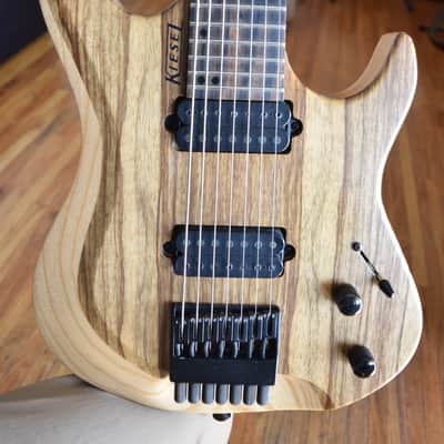 Kiesel Osiris 7 string guitar, Ultimate soft case, Korina & Ash, Great condition image 3