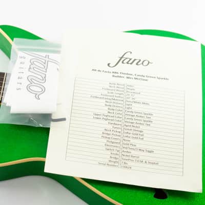 Fano Alt De Facto RB6 Thinline 2023 Candy Green Sparkle Light Distress image 22