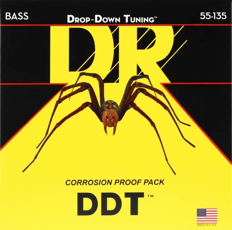 DR Strings Drop-Down Tuning Stainless Steel Heavy Bass Guitar Strings DDT-5-55 image 1