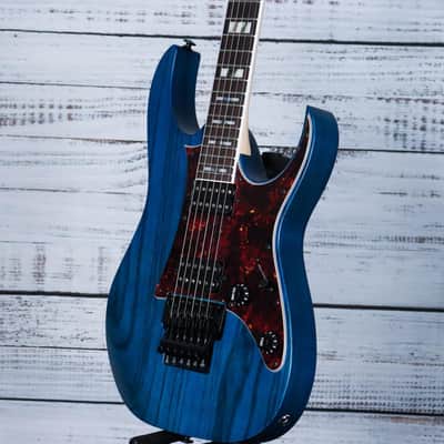 Ibanez RG653DX RG Prestige Electric Guitar | Transparent Deep Blue Flat image 5