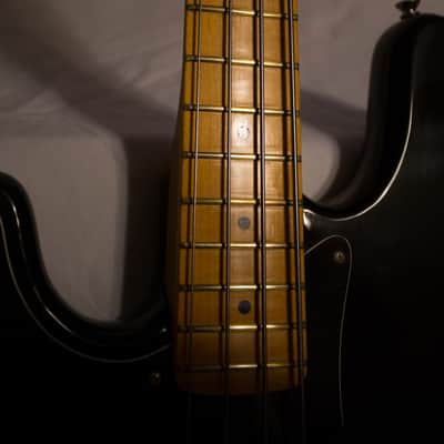 Left Handed Vintage Gibson Epiphone Accu-bass 1994 Black Lefty image 5