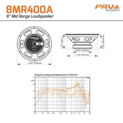 PRV Audio - 8MR400A - 8" Alto Series Professional Midrange Woofer - 8 Ohm image 5