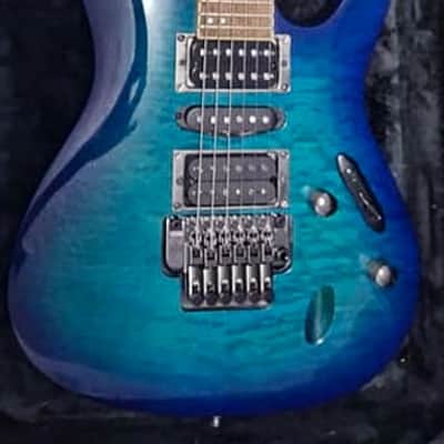 Ibanez S670QM with upgraded Seymour Duncan humbuckers and ChromaCast hard case image 2