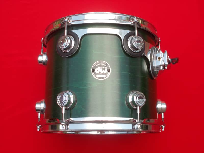 DW Collector's Series 12x10 Emerald Green Satin Oil Tom Drum image 1