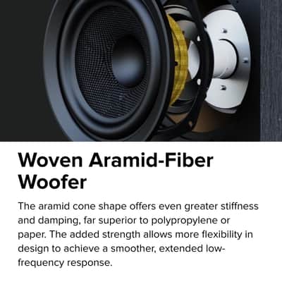 ELAC Debut 3.0 DC63-BK Center Channel Speaker, Black Ash - 1” Aluminum Dome Tweeter & Dual 6.5” Aramid Fiber Woofers - 2-Way Bass Reflex - 50Hz to 38KHz Response image 4