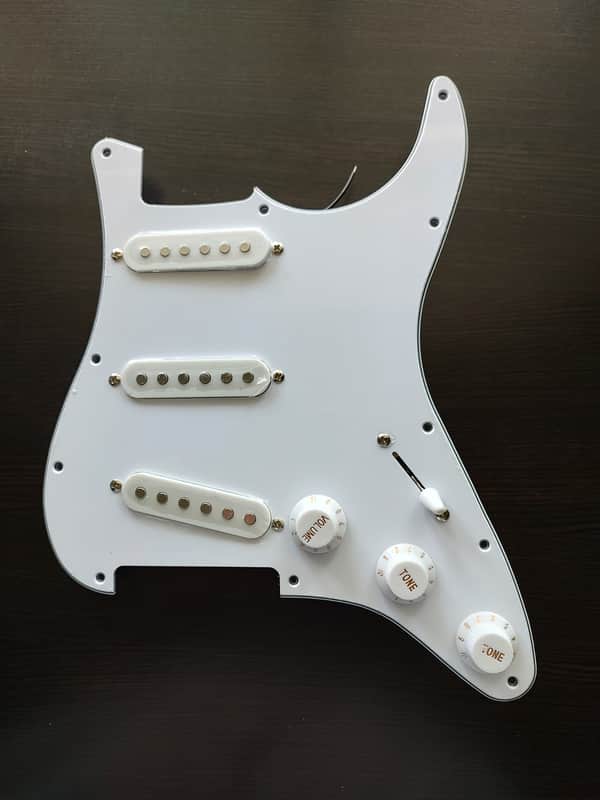 Harley Benton White Loaded Pickguard SSS Pre-Wired image 1