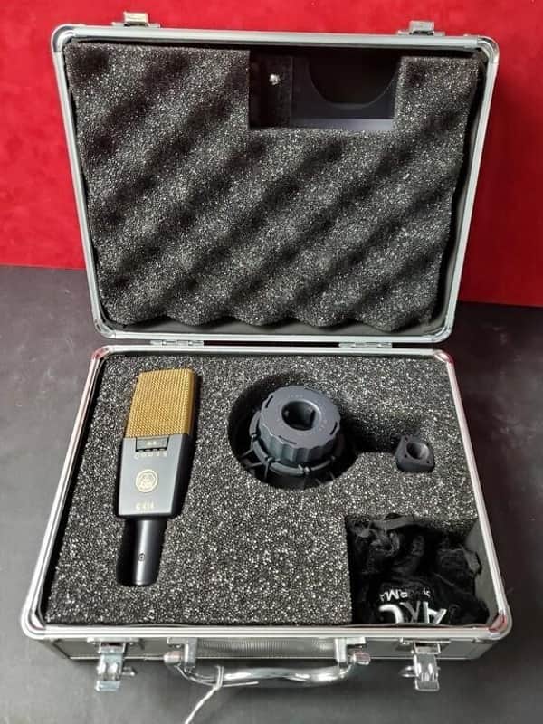 AKG C414 XLII Large Diaphragm Multipattern Condenser Microphone 2010s - Black image 1