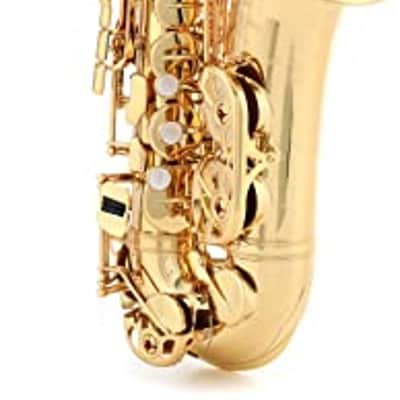 Yamaha Custom EX Alto Saxophone; key of Eb; lacquered; ribbed and flanged post construction; custom key mechanism; rocker style octave mechanism; ASC-800E case with backpack straps; 4CM hard rubber mouthpiece image 2