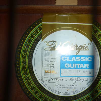 Di Giorgio Estudante No. 18 Classical Guitar 1976 : Crowned & Dressed Frets image 2
