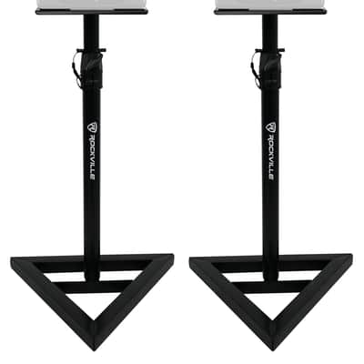 2) Rockville Adjustable Studio Monitor Speaker Stands For Behringer Studio 50USB image 1