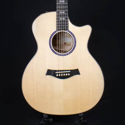 Taylor Custom Shop GA Grand Auditorium Acoustic Electric Guitar 2019 Blue/Purple Over Teal image 2