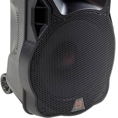 2 15" 4000W Bluetooth DSP FM Radio USB Portable PA DJ Speaker & Stands Pair image 6