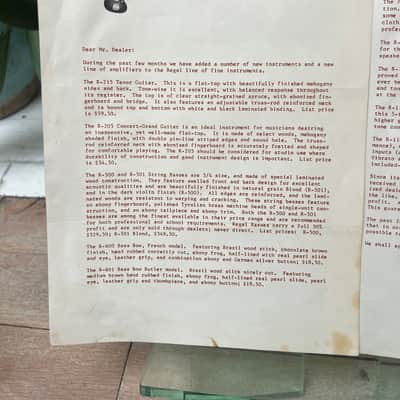 Circa 1963 Fender Dealer Letter and Regal Catalog Rare Collector Vintage Pre CBS image 3