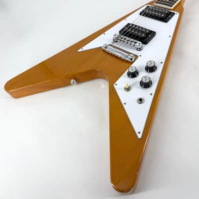 2024 Gibson 70s Flying V - Antique Natural image 2