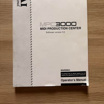 Akai Mpc 3000 ORIGINAL MANUAL ULTRA RARE