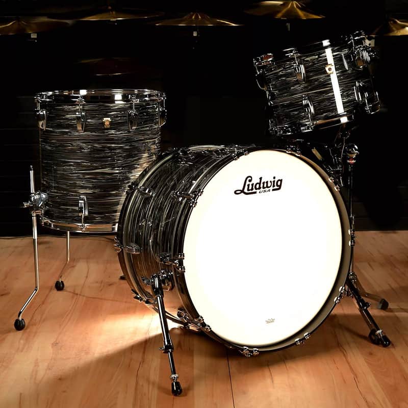 Ludwig Classic Maple 13/16/22 3pc. Drum Kit Vintage Black Oyster image 1