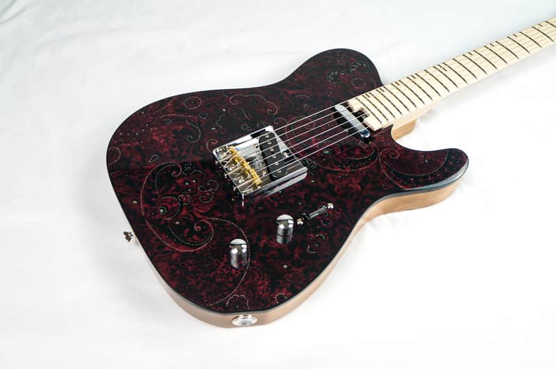 Swisher Handmade 1950 T-Style Electric Guitar 2024 - Merlot Fabric Top image 1